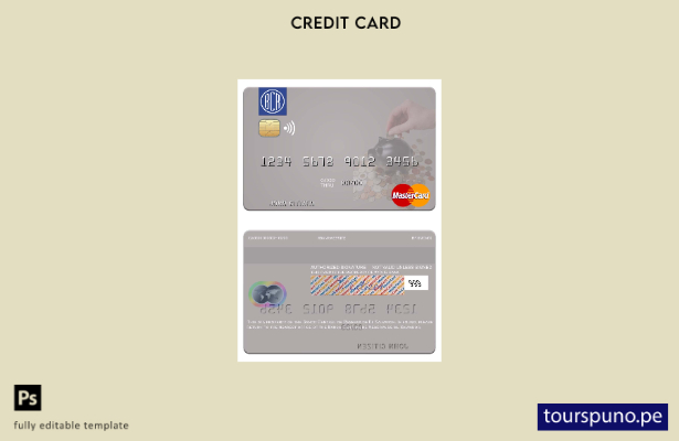 listo para imprimir plantilla mastercard del Banco Central de Reserva de El Salv
